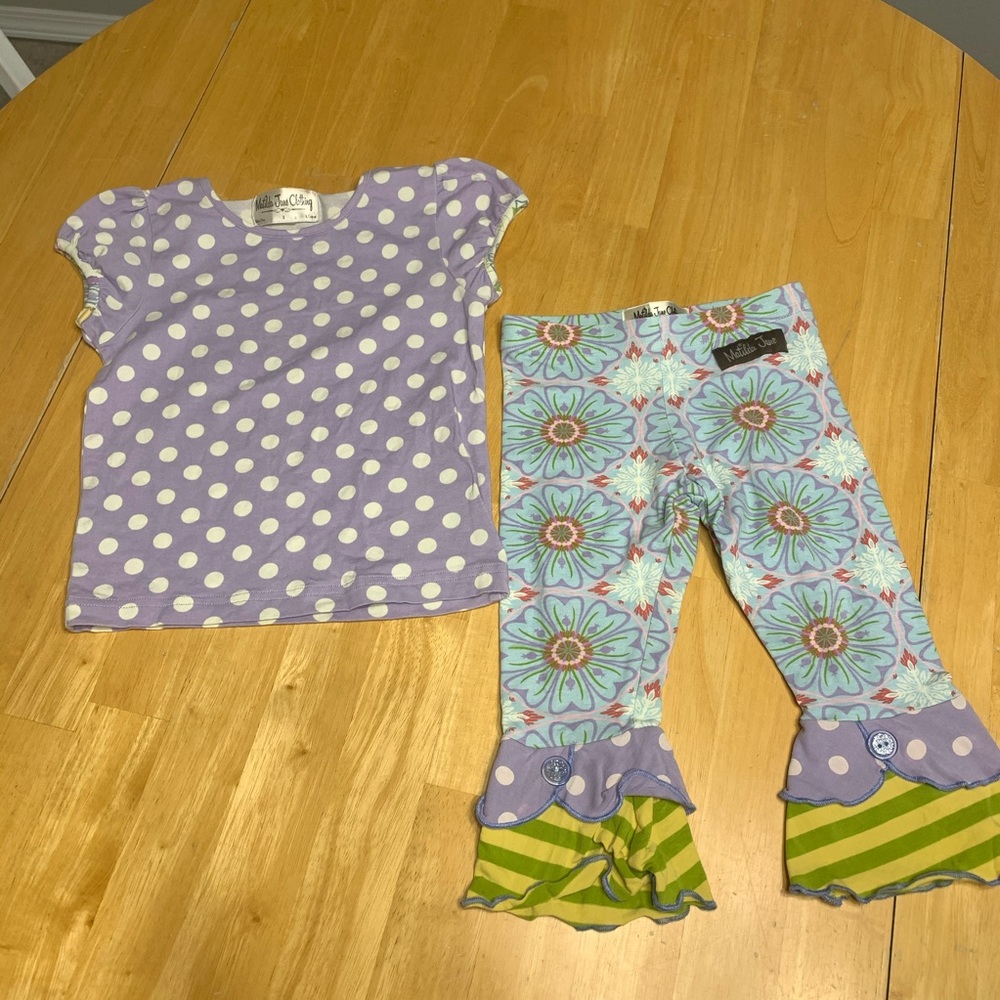 Matilda Jane Purple/Blue Outfit, Size 2